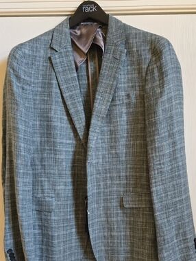 Boss Men's Gray Plaid Sport Coat - Subtle Check